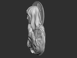 Mother Maria bas-relief 03 Modelo de Impressão 3D