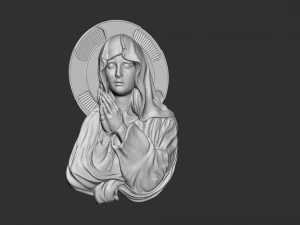 Mother Maria bas-relief 03 3D Print Model