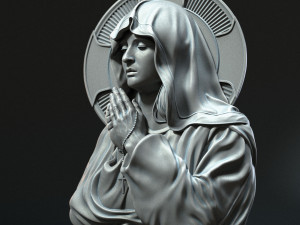 Mother Maria bas-relief 03 Modelo de Impressão 3D