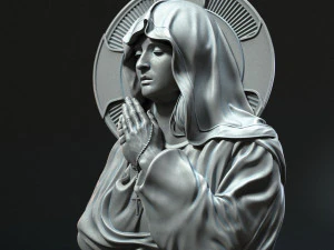 Mother Maria bas-relief 03 3D Print Model