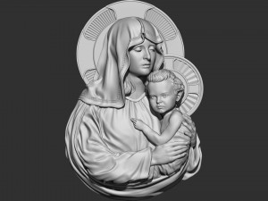 Mother Maria bas-relief 04 3D Print Model