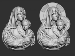 Mother Maria bas-relief 04 Modelo de Impressão 3D