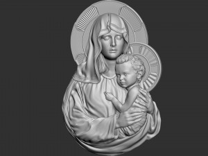 Mother Maria bas-relief 04 Modelo de Impressão 3D