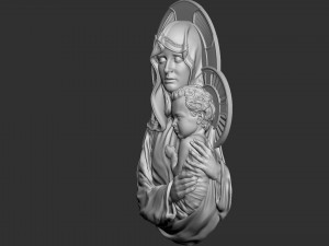 Mother Maria bas-relief 04 Modelo de Impressão 3D