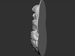 Mother Maria bas-relief 04 Modelo de Impressão 3D