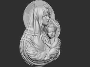 Mother Maria bas-relief 04 Modelo de Impressão 3D