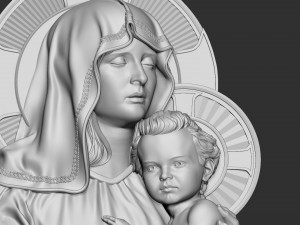 Mother Maria bas-relief 04 Modelo de Impressão 3D