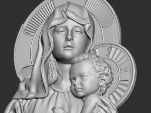 Mother Maria bas-relief 04 Modelo de Impressão 3D