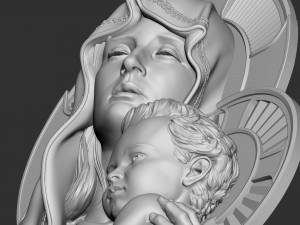 Mother Maria bas-relief 04 Modelo de Impressão 3D