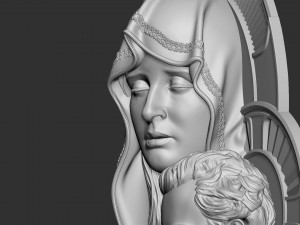 Mother Maria bas-relief 04 Modelo de Impressão 3D