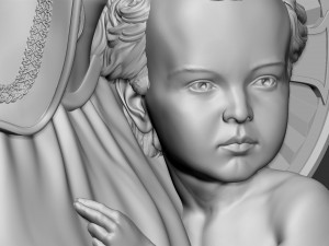 Mother Maria bas-relief 04 Modelo de Impressão 3D