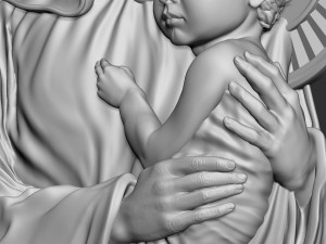 Mother Maria bas-relief 04 Modelo de Impressão 3D