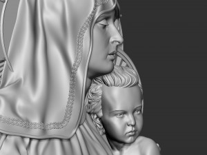Mother Maria bas-relief 04 Modelo de Impressão 3D