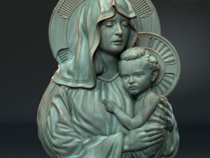 Mother Maria bas-relief 04 Modelo de impresión 3D