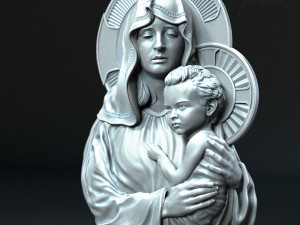 Mother Maria bas-relief 04 Modelo de Impressão 3D