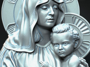 Mother Maria bas-relief 04 Modelo de Impressão 3D