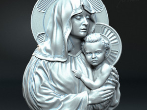 Mother Maria bas-relief 04 Modelo de Impressão 3D