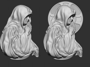 Mother Maria bas-relief 05 3D Print Model