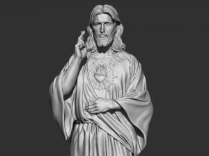 Jesus Sculpture 01 3D Print Model