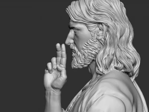 Jesus Sculpture 01 3D Print Model