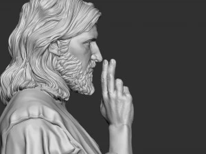 Jesus Sculpture 01 3D Print Model