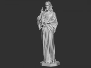 Jesus Sculpture 01 3D Print Model