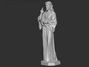 Jesus Sculpture 01 3D Print Model