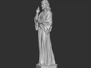 Jesus Sculpture 01 3D Print Model
