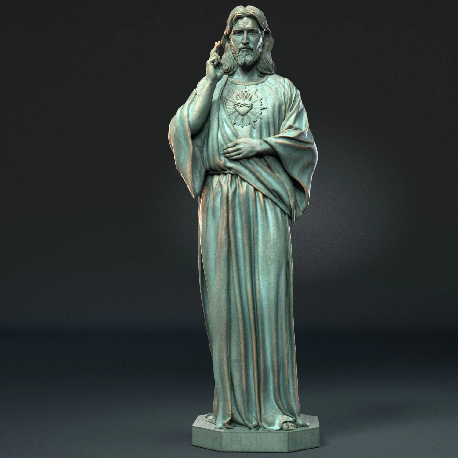 Jesus Sculpture 01 3D Print Model .c4d .max .obj .3ds .fbx .stl .blend