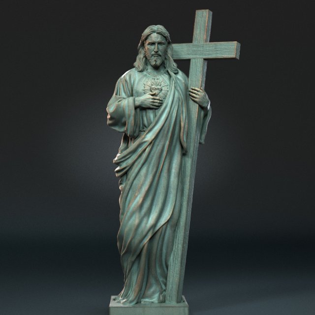 Jesus Sculpture 03 Modèles 3D en vedette .c4d .max .obj .3ds .fbx .stl .blend 