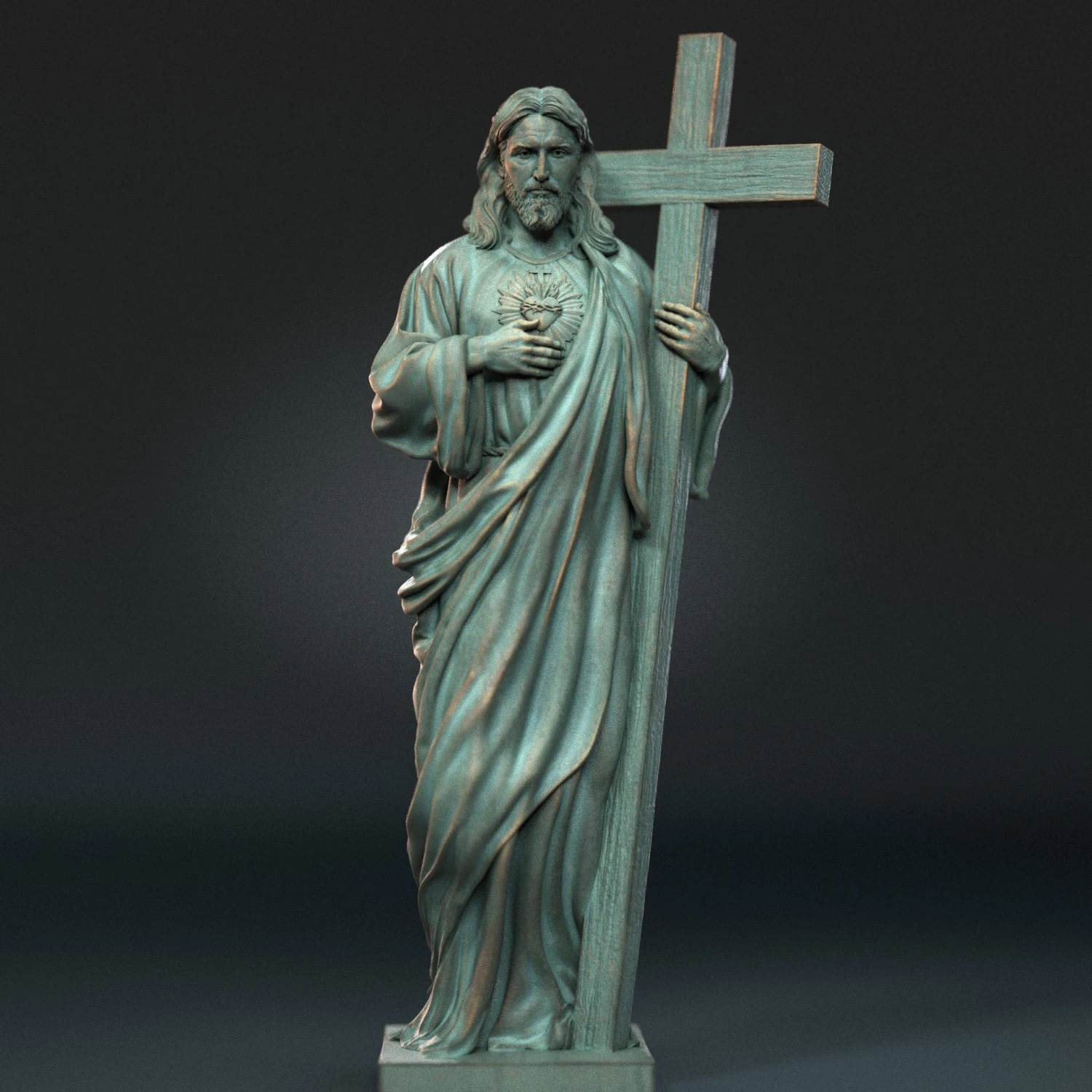Jesus Sculpture 03 3D Print Model .c4d .max .obj .3ds .fbx .stl .blend 