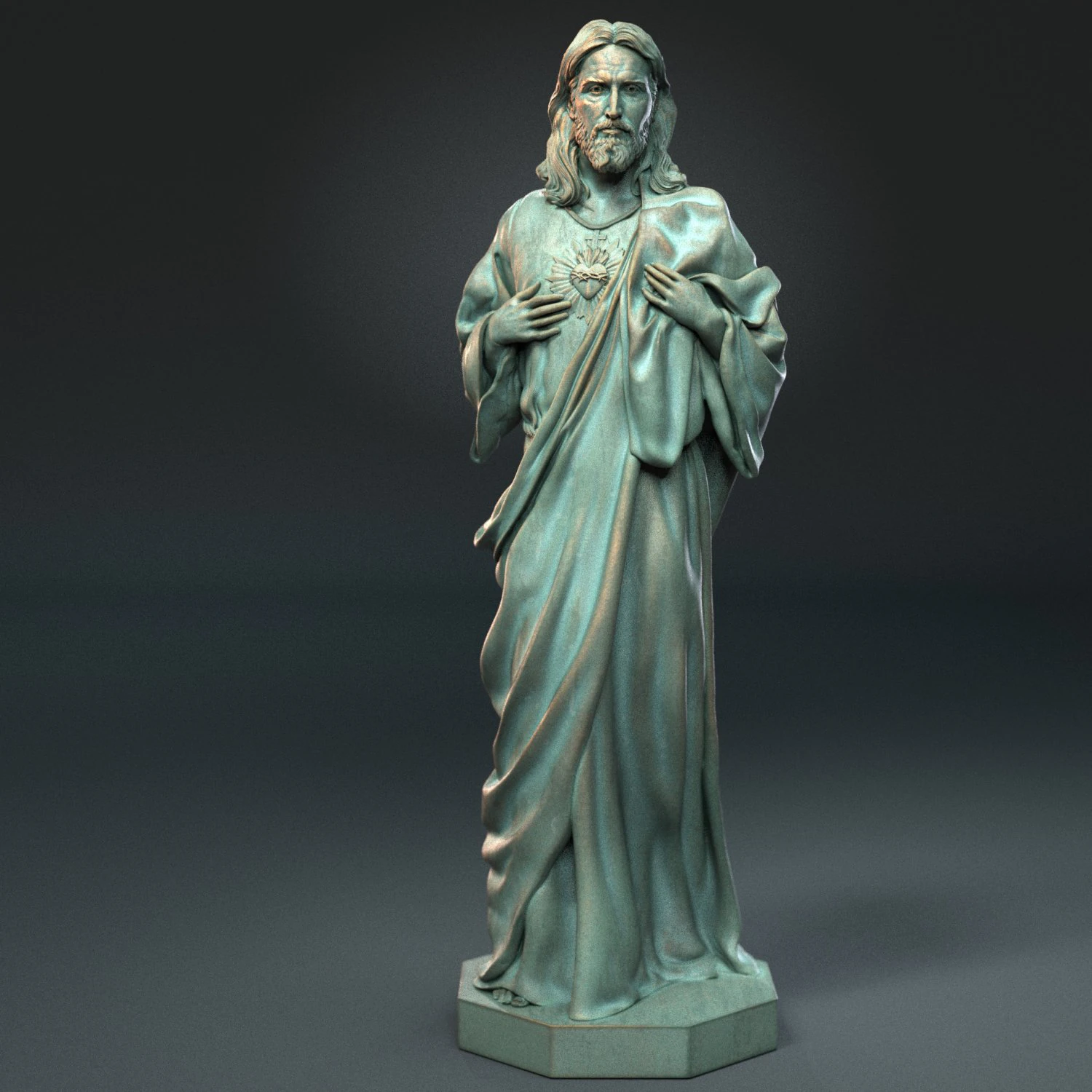 Jesus Sculpture 04 3D Print Model .c4d .max .obj .3ds .fbx .stl .blend