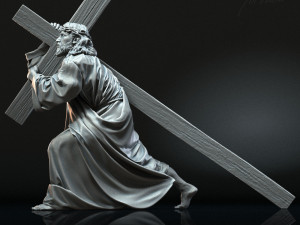 Jesus Sculpture 06 3D Baskı Modeli