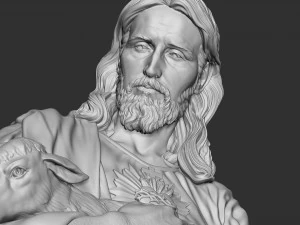 Jesus Sculpture 07 3D Print Model
