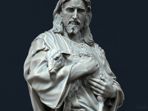 Jesus Sculpture 07 Modèles 3D en vedette