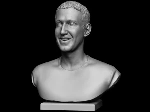 Mark Zuckerberg 3D Print Model