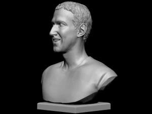 Mark Zuckerberg 3D Print Model