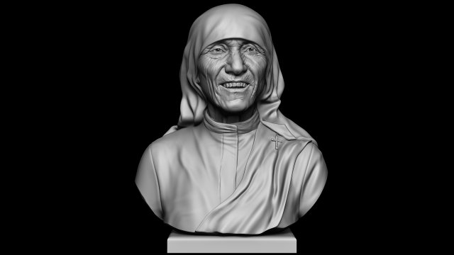 Mother Teresa 3D 打印模型 .c4d .max .obj .3ds .fbx .stl .blend 