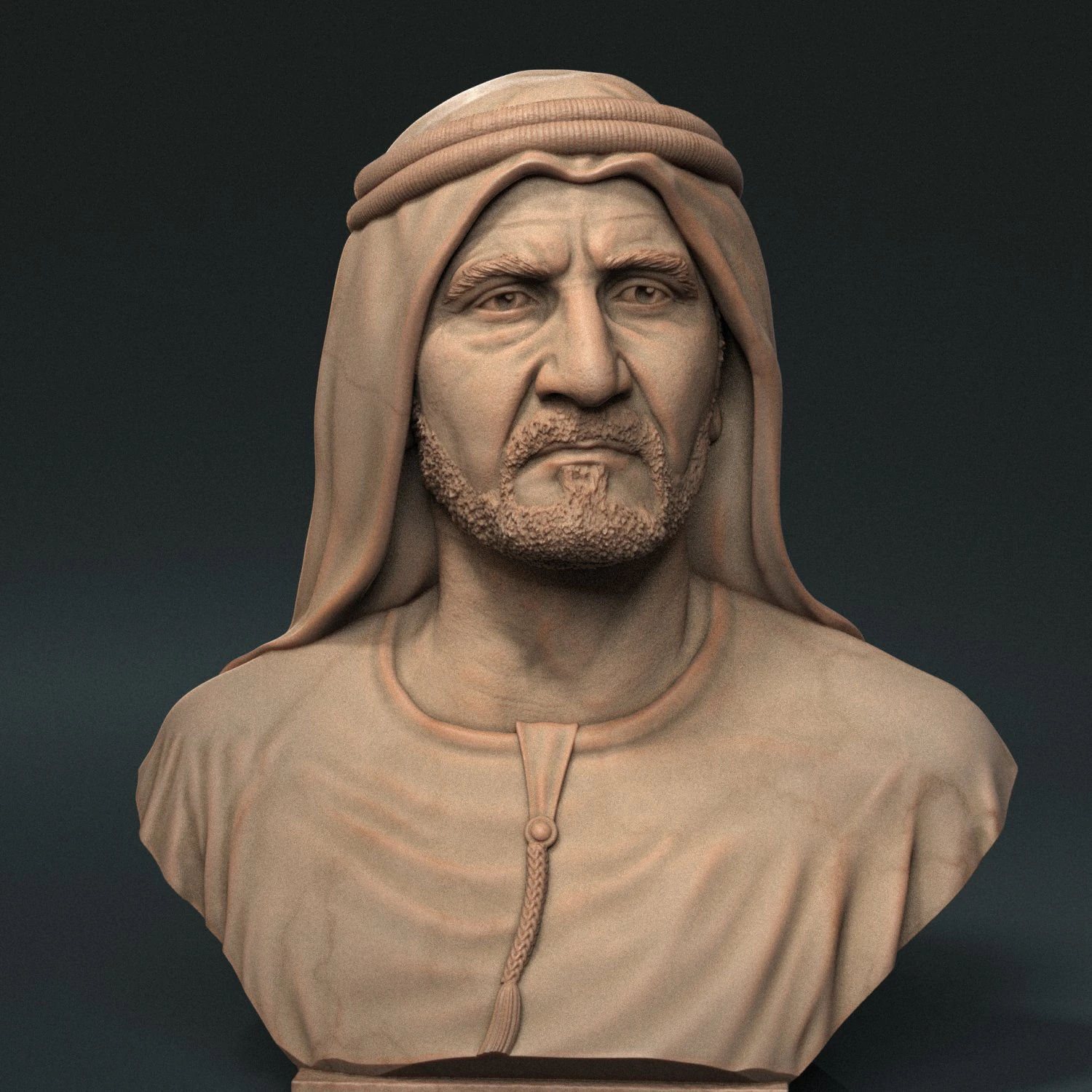 Sheikh Mohammed bin Rashid Al Maktoum 3D Print Model .c4d .max .obj .3ds .fbx .stl .blend 