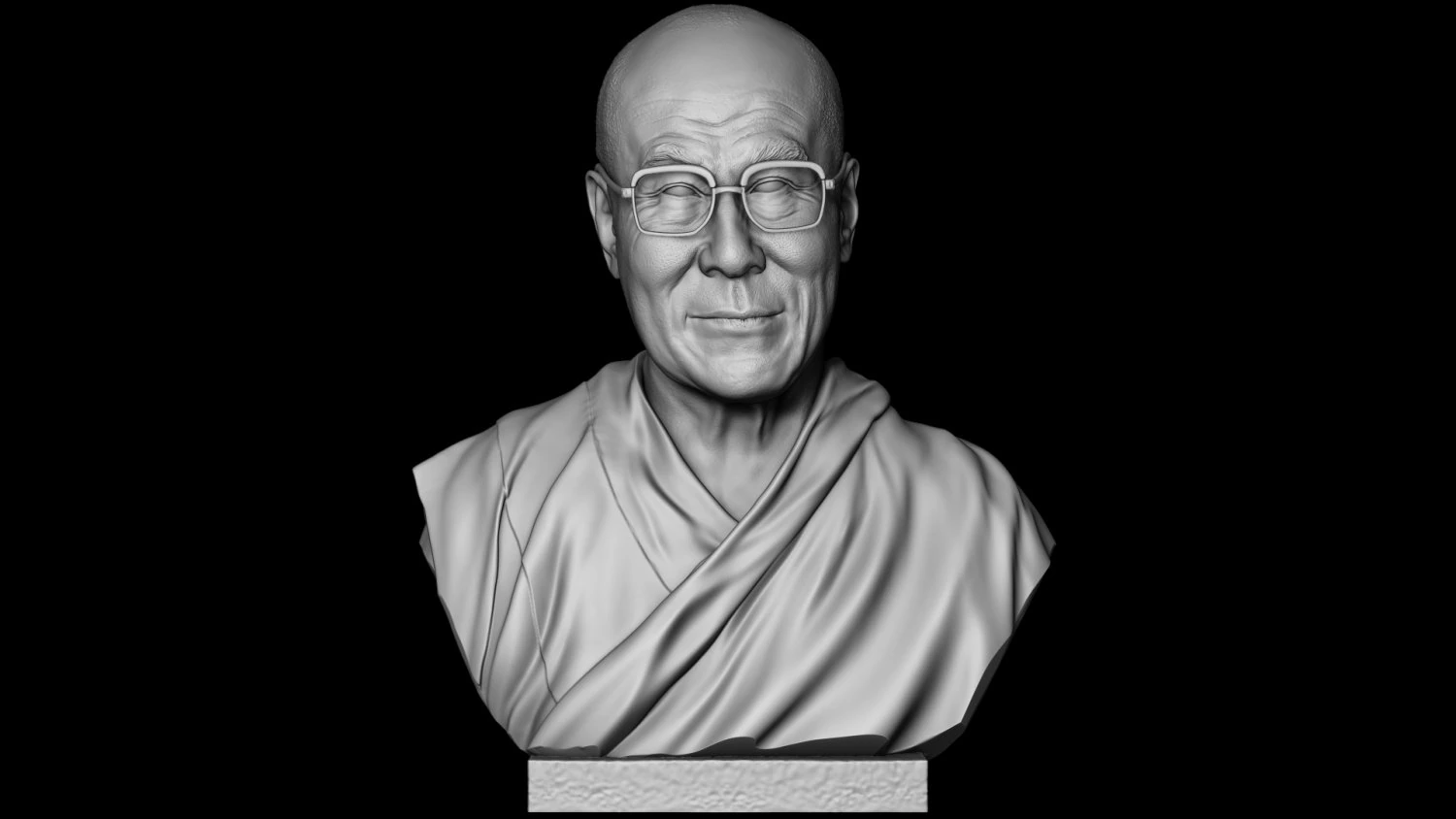 Dalai Lama 3D Print Model .c4d .max .obj .3ds .fbx .stl .blend