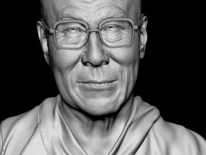 Dalai Lama statue Model Cetak 3D