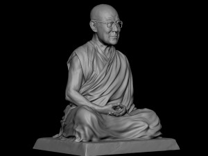 Dalai Lama statue Model Cetak 3D