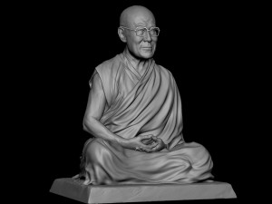 Dalai Lama statue Model Cetak 3D