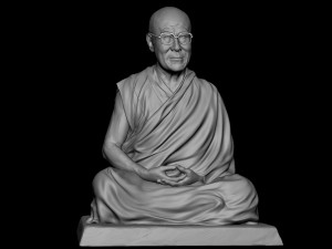 Dalai Lama statue Model Cetak 3D