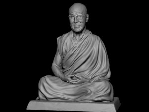 Dalai Lama statue Model Cetak 3D