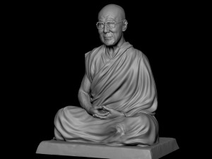 Dalai Lama statue Model Cetak 3D