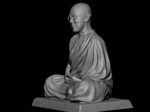 Dalai Lama statue Model Cetak 3D