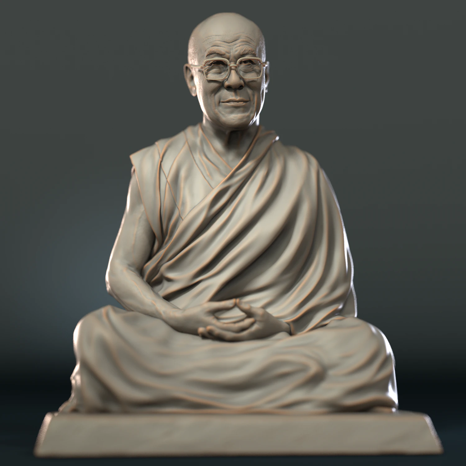 Dalai Lama statue 3D Print Model .c4d .max .obj .3ds .fbx .stl .blend