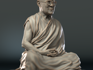 Dalai Lama statue Model Cetak 3D