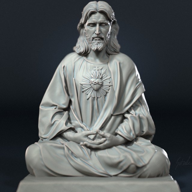 JesusStatue v10 Model Cetak 3D .c4d .max .obj .3ds .fbx .stl .blend 